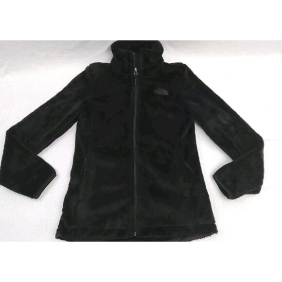 The North Face Jacket Women Size XS Blsck Fleece Pockets Logo Full Zip - Picture 2 of 15